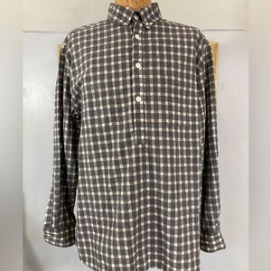 steven alan women’s boyfriend pullover cotton/wool/linen blend blouse - size L